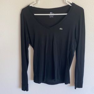 Long sleeve black Lacoste shirt